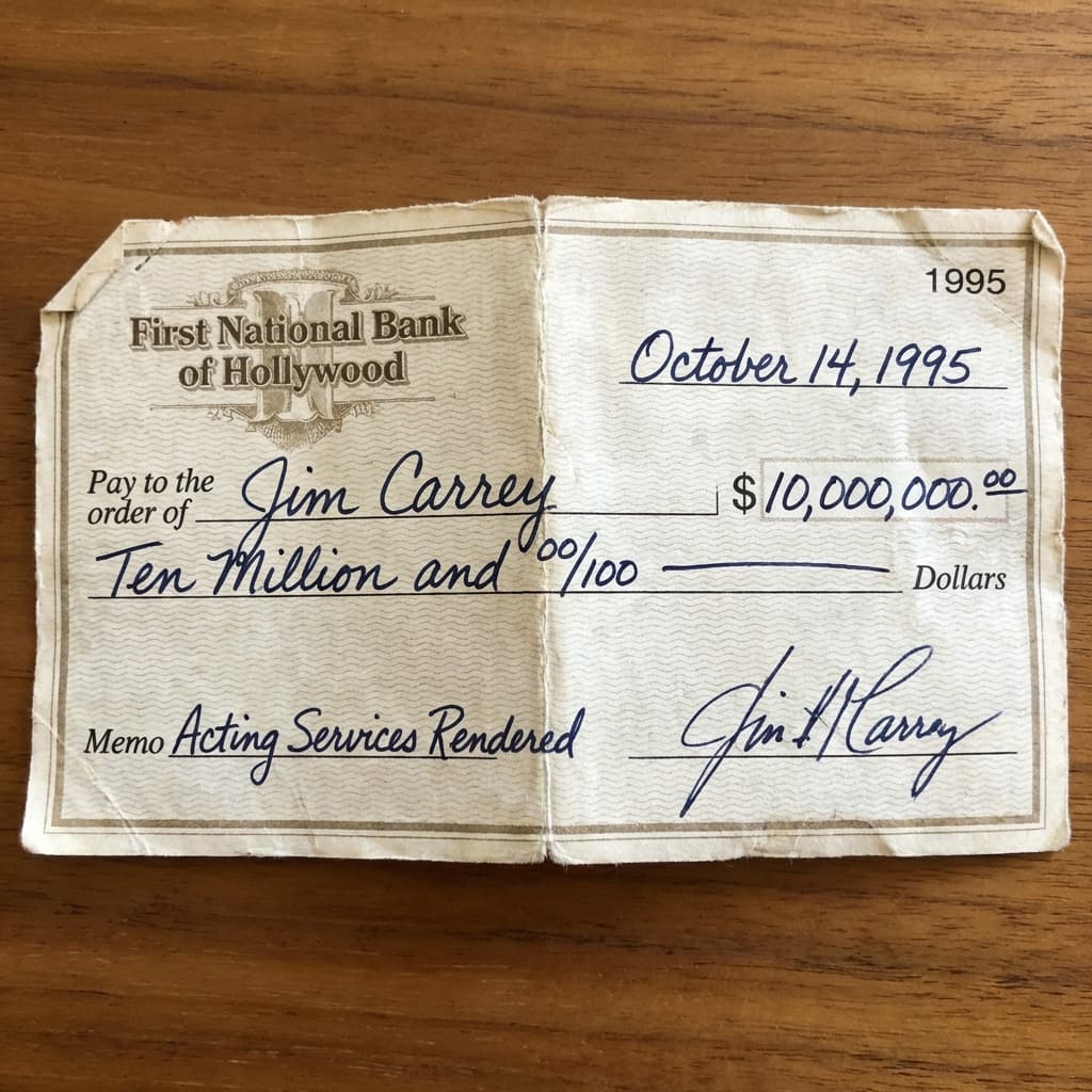 Jim Carrey's $10 Million Visualization Check