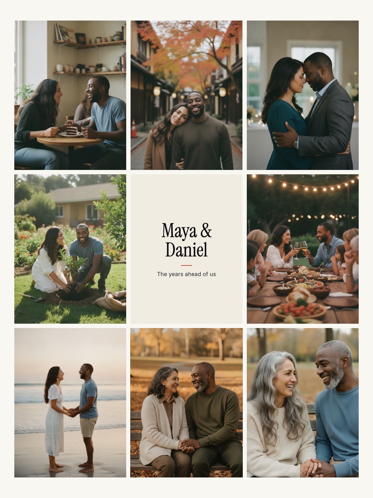 Example board: Maya and Daniel, the years ahead
