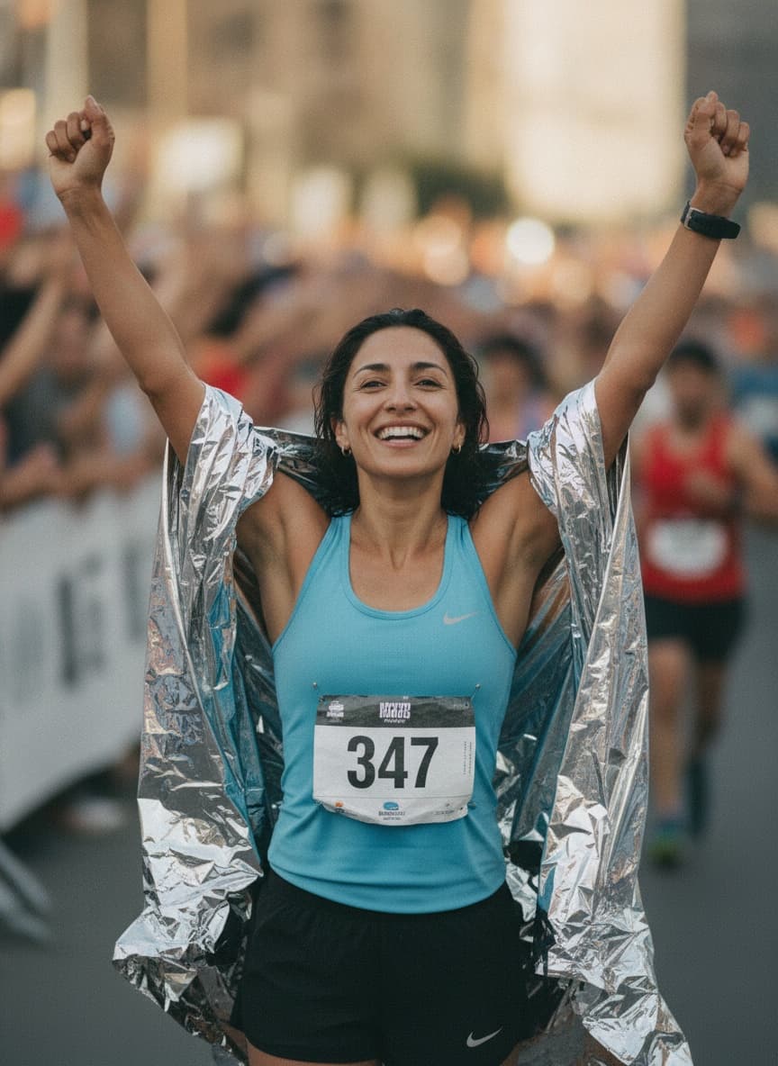 Example: The finish line you trained for, race day